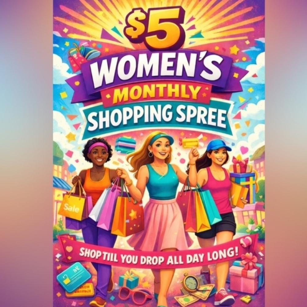 $5 Women's Shopping Spree Marathon May 1st @crystalladi 3:00pm EST/12:00pm PST